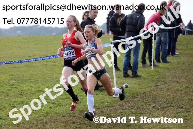 Womens under-20s 2016 Inter Counties Cross Country Champs. and Cross Challenge Final, Cofton Park, Birmingham. Photo: David T. Hewitson/Sports for All Pics